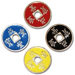  Chinese Coin Set (half-dollar size, assorted colors, without shell)